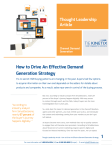 How to Drive An Effective Demand Generation Strategy Thought Leadership Article