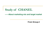 Study of   CHANEL ——About marketing mix and target market