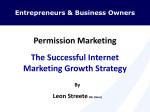Permission Marketing The Successful Internet Marketing Growth Strategy Leon Streete