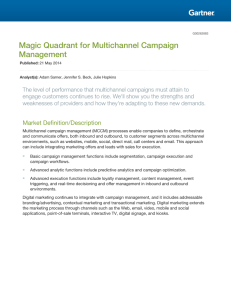 Magic Quadrant for Multichannel Campaign