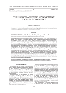 the use of marketing management tools in e
