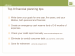 Top 9 financial planning tips