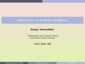 Introduction to Artificial Intelligence