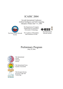 ICAISC 2004 Preliminary Program