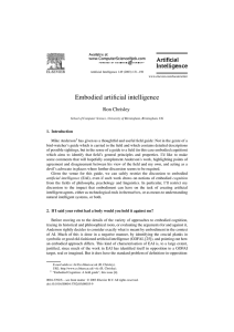 Embodied artificial intelligence