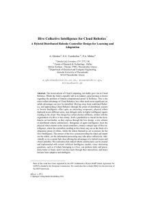 Hive Collective Intelligence for Cloud Robotics