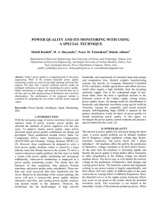 power quality and its monitoring with using a special technique