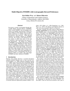 Multi-Objective POMDPs with Lexicographic Reward Preferences