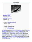 P-38 Lightning - My Complete Aviation Database