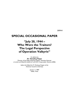 SPECIAL OCCASIONAL PAPER