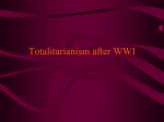 Totalitarianism after WWI