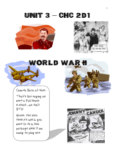 Intro to World War Two Work Package 2015