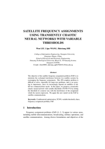 satellite frequency assignments using transiently chaotic neural
