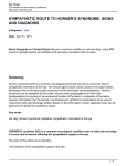 sympathetic route to horner`s syndrome: signs and