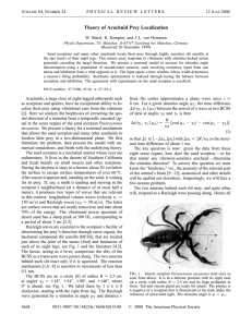 Theory of Arachnid Prey Localization