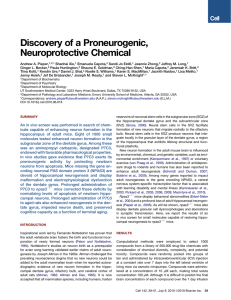 Discovery of a Proneurogenic, Neuroprotective