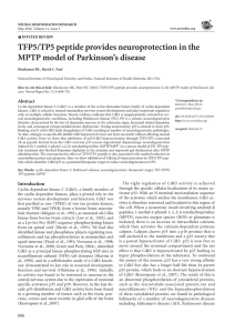 TFP5/TP5 peptide provides neuroprotection in the MPTP model of