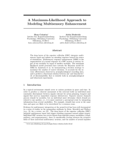 A Maximum-Likelihood Approach to Modeling Multisensory