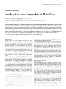 Encoding of Movement Fragments in the Motor Cortex