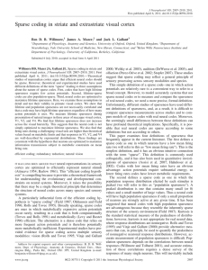 Sparse coding in striate and extrastriate visual cortex