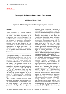 Neurogenic Inflammation in Acute Pancreatitis