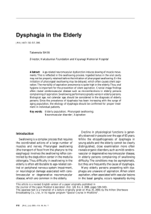 Dysphagia in the Elderly