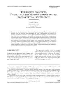 the brain`s concepts: the role of the sensory