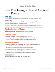 Lesson 1 The Geography of Ancient Rome