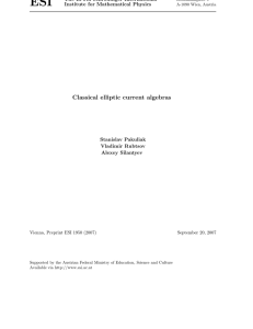 Classical elliptic current algebras