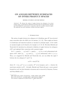 on angles between subspaces of inner product spaces