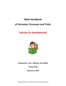 Calculus Handbook version 0.73