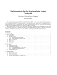 The Deterministic Parallel Java Installation Manual Version 1.0