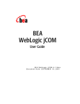 WebLogic jCOM BEA