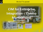 CIM for Enterprise Integration – Elektro Maribor case