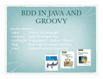 bdd in java and groovy