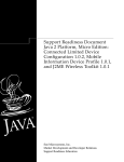 Support Readiness Document Java 2 Platform, Micro Edition