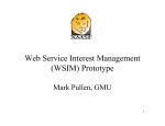 Web Service Interest Management (WSIM) Prototype