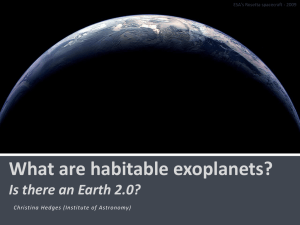 Where`s Earth 2.0? - Institute of Astronomy