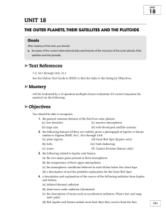 the outer planets, their satellites and the plutoids