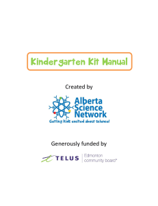 Kindergarten Kit Manual - Alberta Science Network