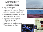 Astronomy = Timekeeping