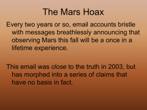 The Mars Hoax
