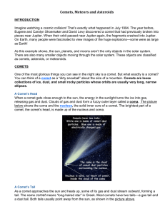 Comets, Meteors and Asteroids - 6th Grade Science with Mrs. Voris