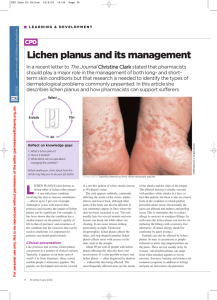 Lichen planus and its management