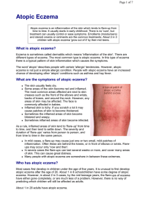 Atopic Eczema - Pennine GP Training