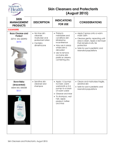 Skin Cleansers and Protectants (detailed)