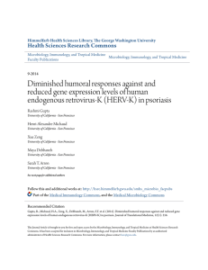 Diminished humoral responses against and reduced gene