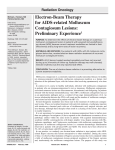 Electron-Beam Therapy for AIDS-related Molluscum Contagiosum