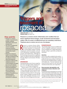 Triggers and treatment of rosacea
