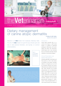 Dietary management of canine atopic dermatitis